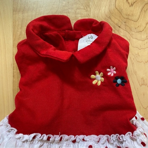 Disney Store Embroidered Minnie and Mickey Polka Dot Tank Dress with Bloomers - Picture 6 of 11